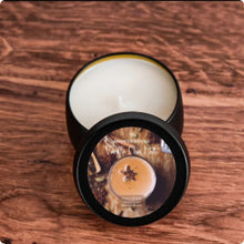 Load image into Gallery viewer, Travel-size fall candle with chai tea and nutmeg aroma