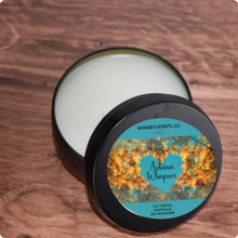 Load image into Gallery viewer, Matte black tin candle for cozy fall and winter moments