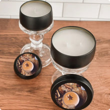 Load image into Gallery viewer, Vanilla Chai Latte candle tins with cozy chai and vanilla fragrance