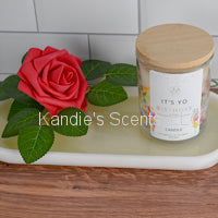 Load image into Gallery viewer, Soy wax birthday cake candle with vanilla, sugar, and bakery notes