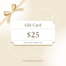 Load image into Gallery viewer, Kandie’s Scents digital gift card for online shopping