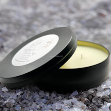Load image into Gallery viewer, Matte black tin candle with sugar, butter, and dough notes