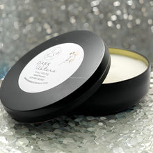 Load image into Gallery viewer, Soy wax blend candle in tin with dark musk and ozone