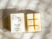 Load image into Gallery viewer, Pillow Fight wax melts with cotton, ozone, and cedar scent