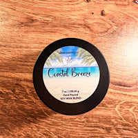 Coastal Breeze candle tin with sea air and saltwater scent