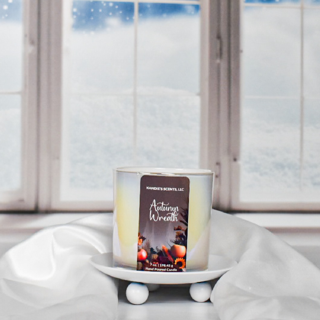 Autumn Wreath Candle